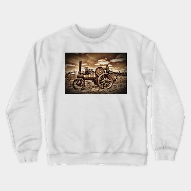 Jem General Purpose Engine in sepia Crewneck Sweatshirt by avrilharris